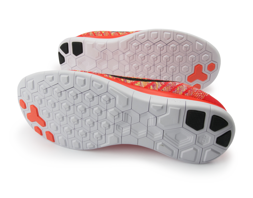 Nike Men's Free 4.0 Flyknit Running Shoes Bright Crimson/Black/Hot Lava