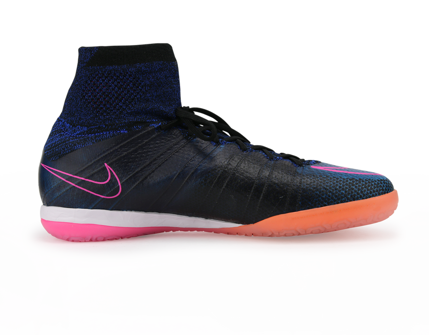 Nike Men's MercurialX Proximo Indoor Soccer Shoes Black/Black/Pink Blast