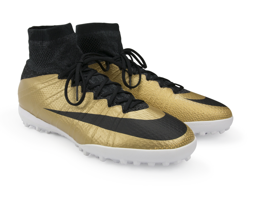 Nike Men's MercurialX Proximo Turf Soccer Shoes Metallic Gold/Black/Tour Yellow