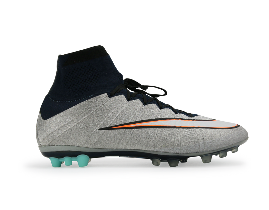 Nike Men's Mercurial Superfly CR AG Metallic Silver/Hyper Turquoise/Black
