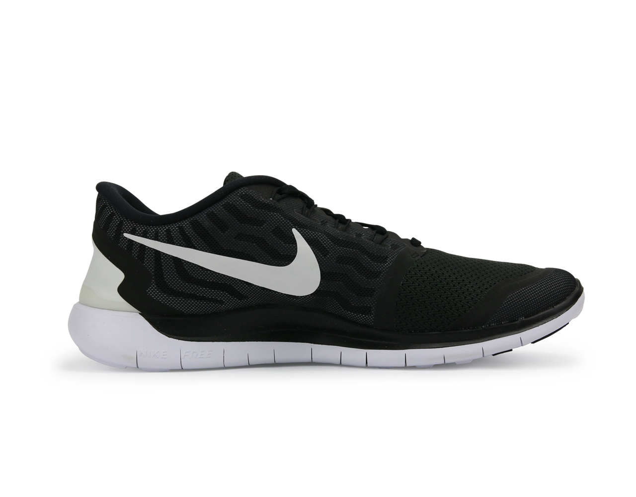Nike Men's Free 5.0 Running Shoes Black/White/Dark Grey