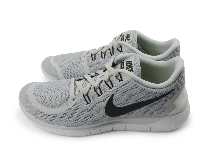Nike Men's Free 5.0 Running Shoes Pure Platinum/Black/Wolf Grey