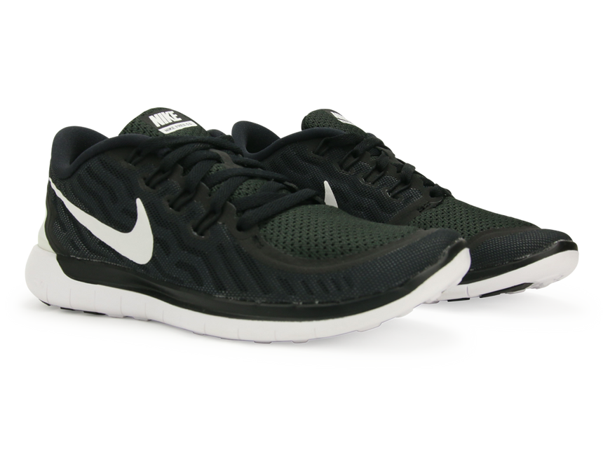 Nike Women's  Free 5.0 Running Shoes Black/White/Dark Grey