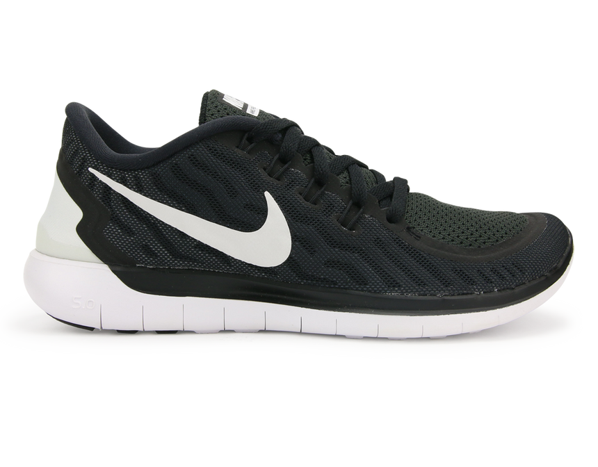 Nike Women's  Free 5.0 Running Shoes Black/White/Dark Grey