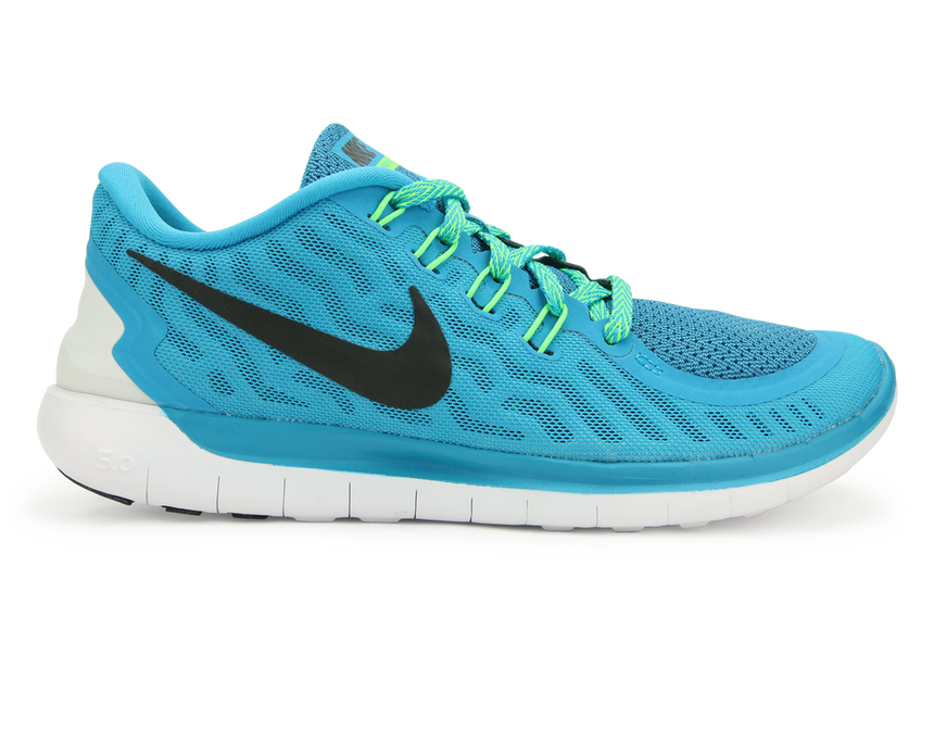 Nike Women's Free 5.0 Running Shoes Blue Lagoon/Black Volt/Green Cp
