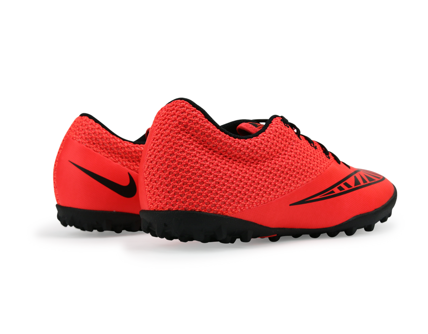 Nike Men's Mercurial Pro Turf Soccer Shoes  Bright Crimson/Black/Hot Lava