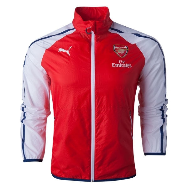 PUMA Men's Arsenal Anthem Jacket High Risk Red/Gray Dawn/Estate Blue/White