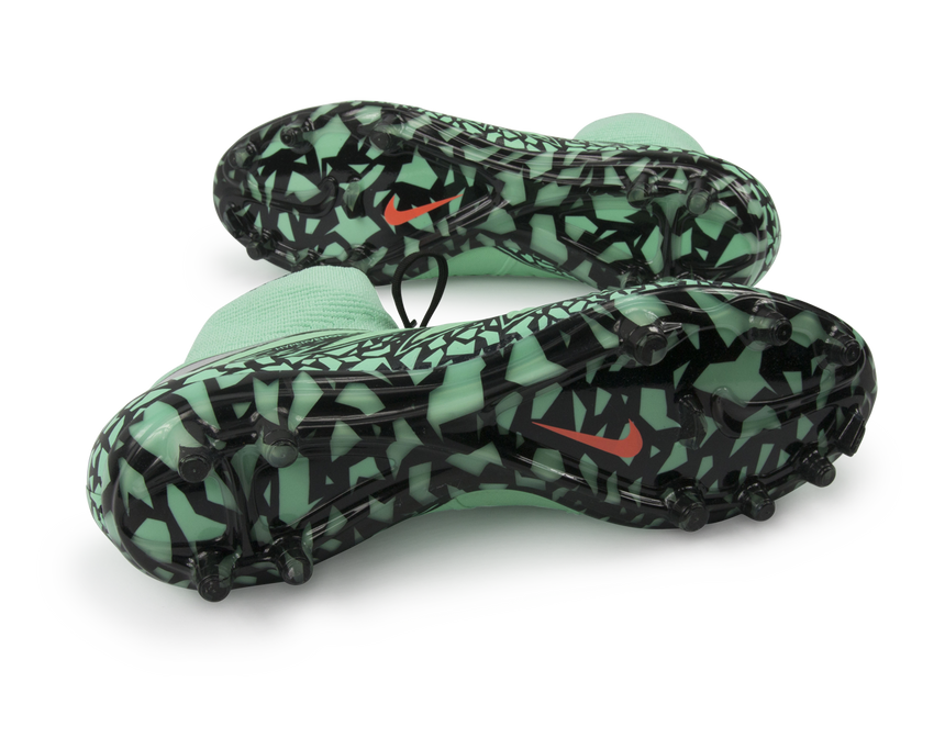 Nike Men's Hypervenom Phantom II FG Green Glow/Metallic Silver/Hyper Orange