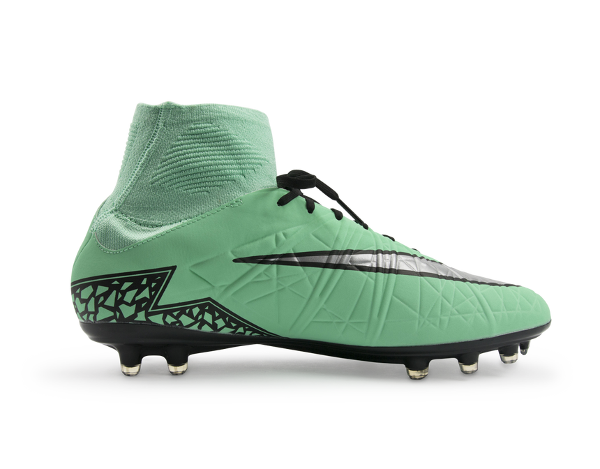 Nike Men's Hypervenom Phatal II DF FG Green Glow/Metallic Silver/Hyper Orange