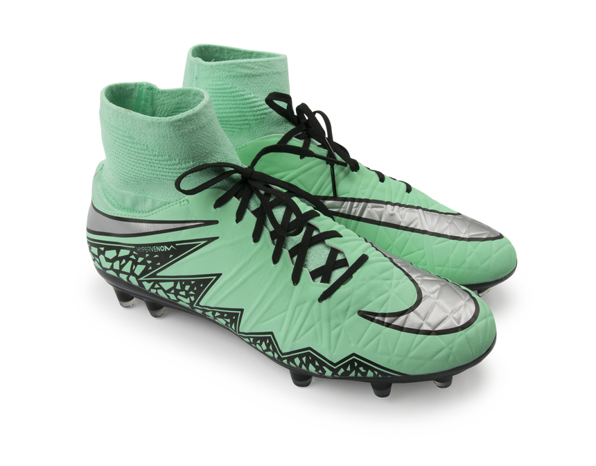 Nike Men's Hypervenom Phatal II DF FG Green Glow/Metallic Silver/Hyper Orange