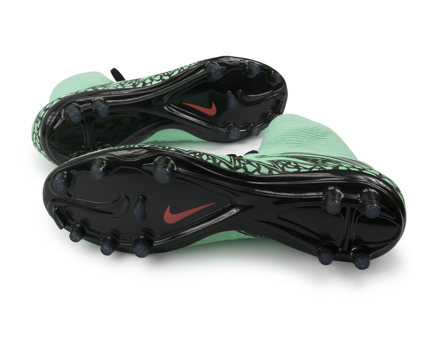 Nike Men's Hypervenom Phatal II DF FG Green Glow/Metallic Silver/Hyper Orange