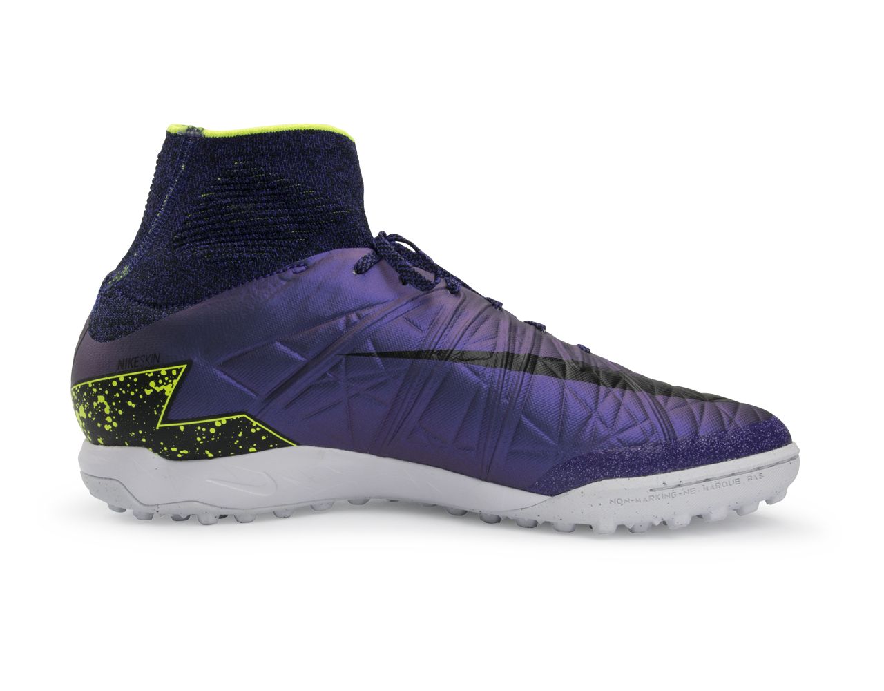 Nike Men's HypervenomX Proximo Turf Soccer Shoes Hyper Grape/Black/Volt