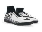 Nike Men's HypervenomX Proximo Indoor Soccer Shoes White/Black/Blanc/Noir