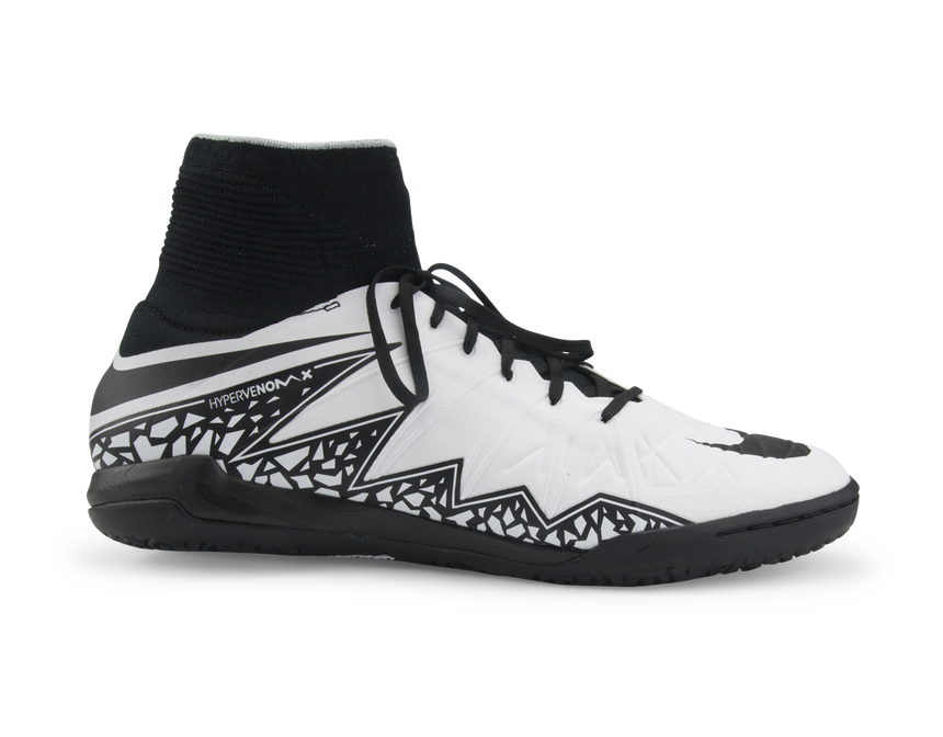 Nike Men's HypervenomX Proximo Indoor Soccer Shoes White/Black