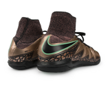 Nike Men's Hypervenom Proximo Indoor Soccer Shoes Metallic Red Bronze/Green Glow/Black
