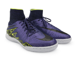 Nike Kids HypervenomX Proximo Street Indoor Soccer Shoes  Hyper Grape/Black/Volt