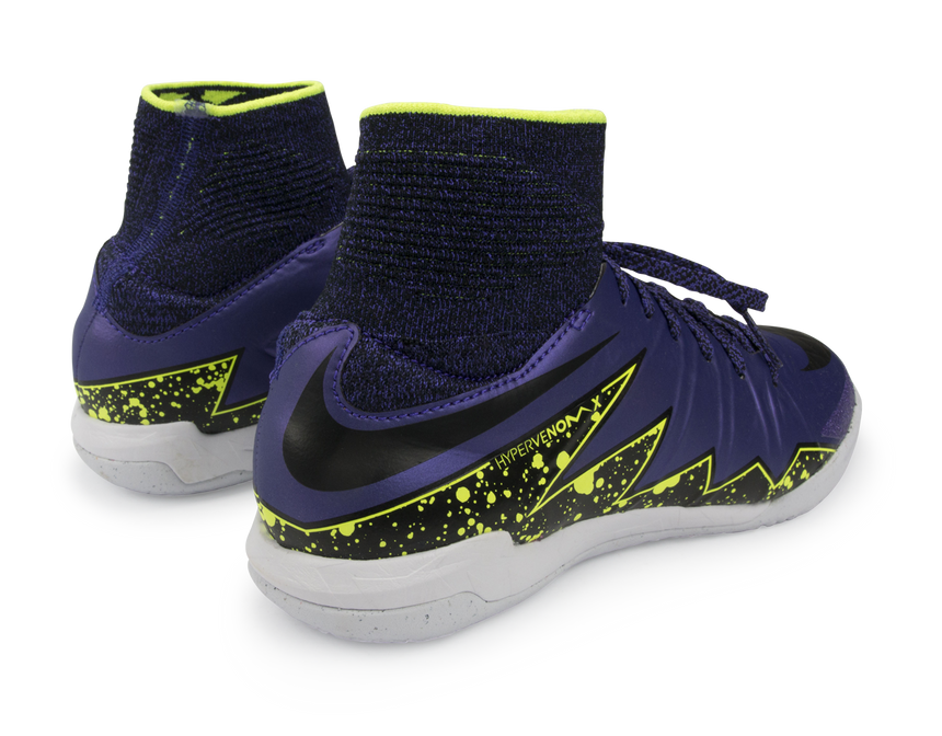 Nike Kids HypervenomX Proximo Street Indoor Soccer Shoes  Hyper Grape/Black/Volt