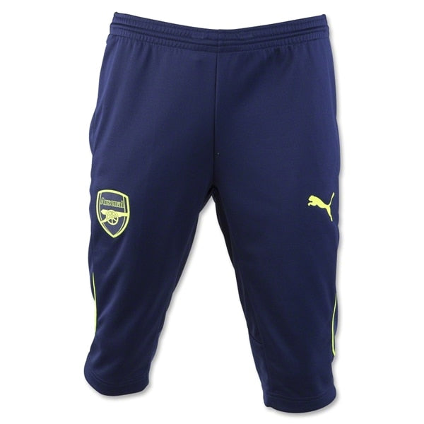 PUMA Men's Arsenal FC 3/4 Training Pants Pea Coat/Safety Yellow