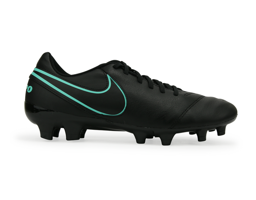 Nike Men's Tiempo Genio II FG Black/Hyper Turqouise