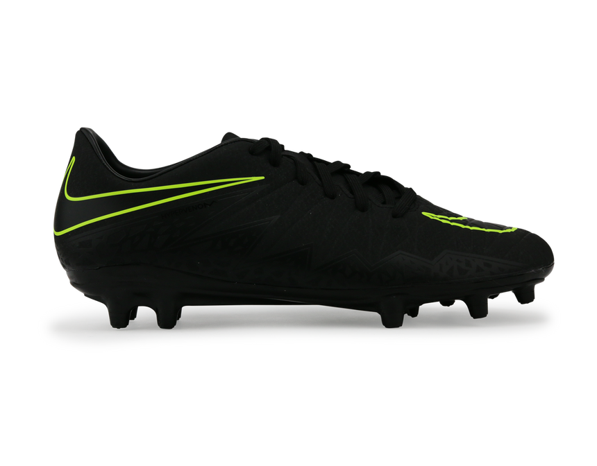 Nike Men's Hypervenom Phelon II FG Black/Black/Volt