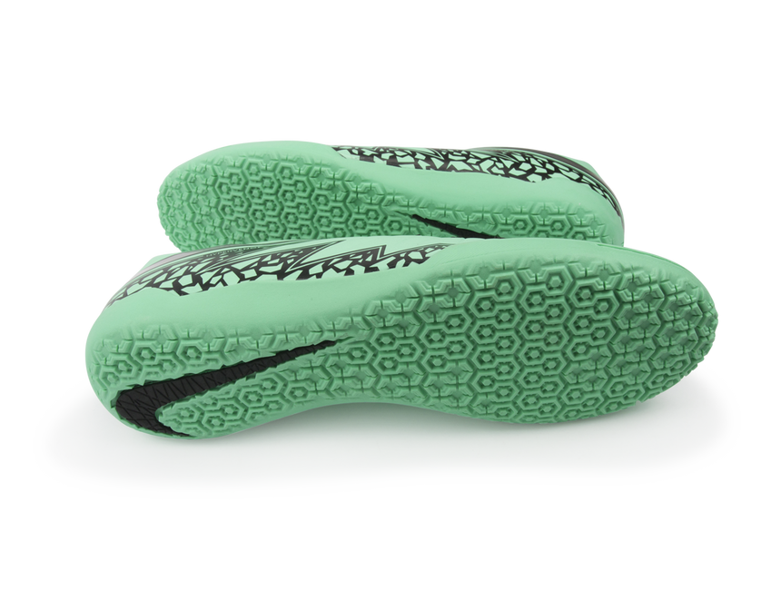 Nike Men's Hypervenom Phelon Indoor Soccer Shoes Green Glow/Metallic Silver/Hyper Orange