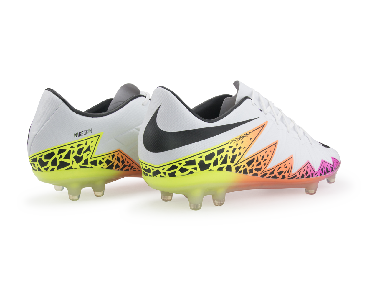 Nike Men s Hypervenom Phinish FG White Black Total Orange Volt 6.5