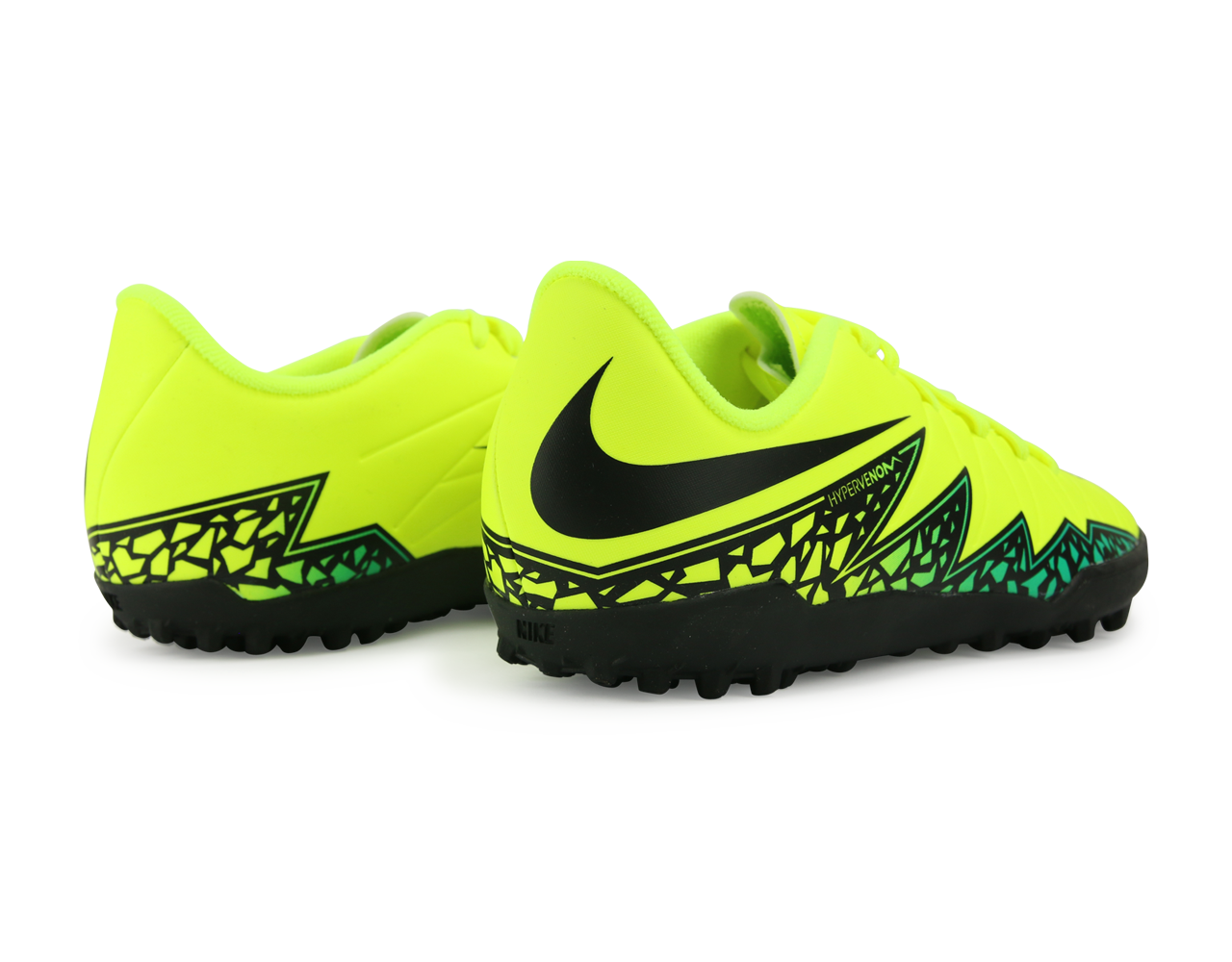 Nike Kids Hypervenom Phelon II Turf Soccer Shoes Volt/Black/Hyper Turquoise