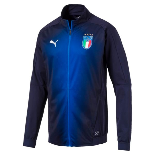 PUMA Men's Figc Italia Stadium Jacket Peacoat/Power Blue