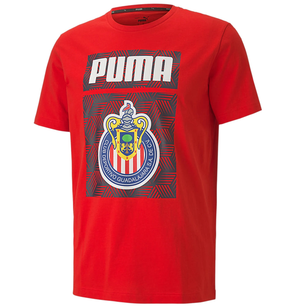 PUMA Men's Chivas de Guadalajara Culture T-Shirt Red/Black