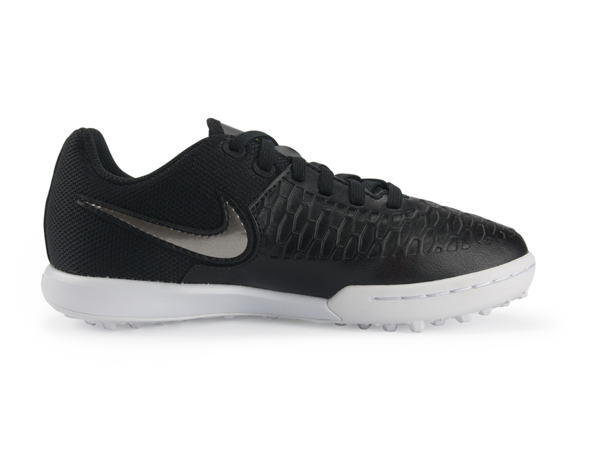 Nike Kids MagistaX Pro Turf Soccer Shoes Black/Metallic Pewter/White