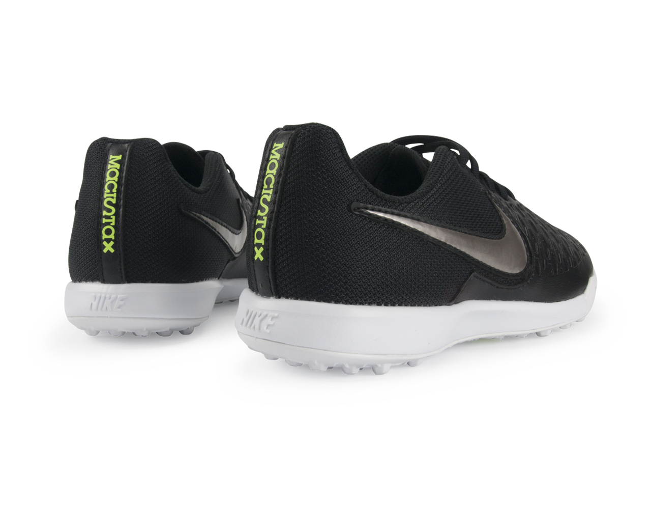 Nike Kids MagistaX Pro Turf Soccer Shoes Black/Metallic Pewter/White