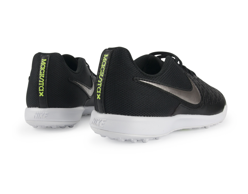 Nike Kids MagistaX Pro Turf Soccer Shoes Black/Metallic Pewter/White