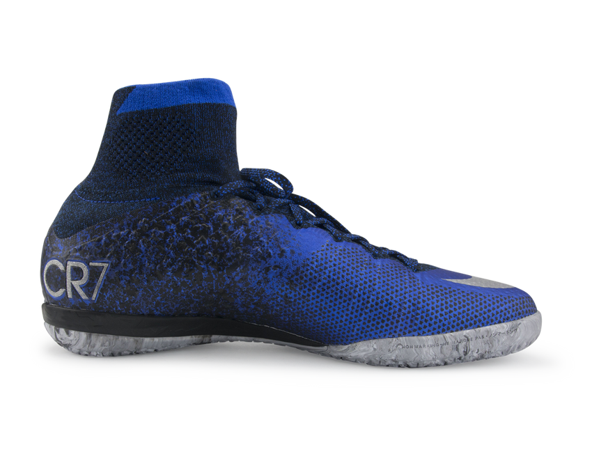 Nike Men's MercurialX Proximo CR Indoor Soccer Shoes Deep Royal Blue/Metallic Silver