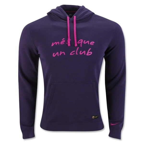Nike Men's FC Barcelona 16/17 Core Hoodie Purple Dynasty/Vivid Pink