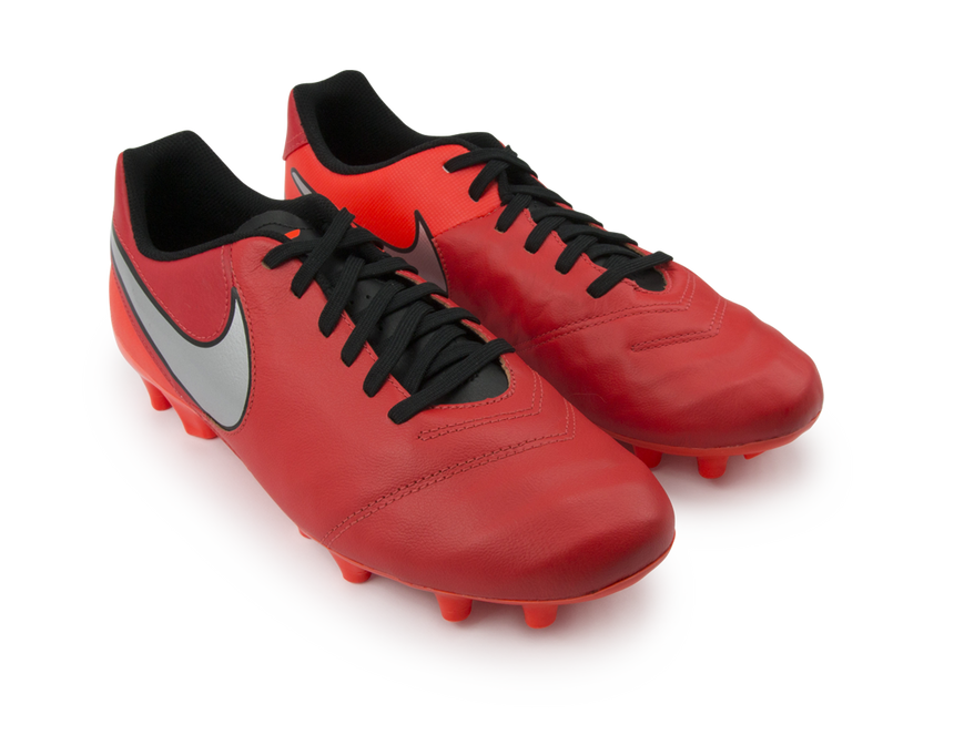 Nike Men's Tiempo Genio Leather FG Light Crimson/Metallic Silver/Total Crimson