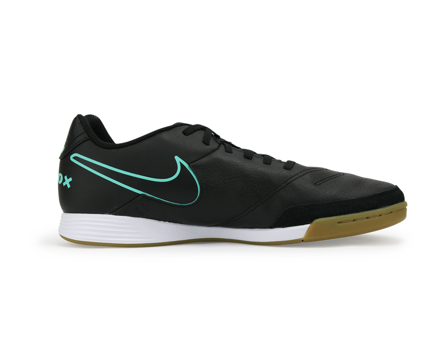 Nike Men's TiempoX Genio II Indoor Soccer Shoes Black/Hyper Turqouise