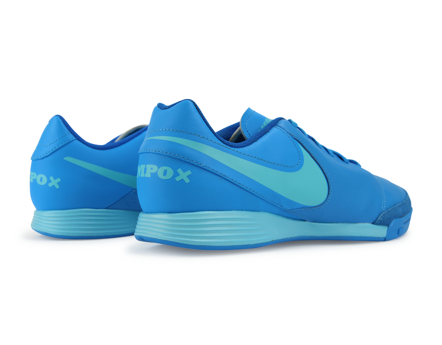 Nike Men's Tiempo Genio II Indoor Soccer Shoes Blue Glow/Polarized Blue/Soar