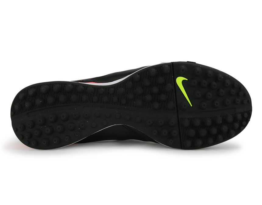 Nike Men's TiempoX Genio II Turf Shoes Black/White/Hyper Orange/Volt