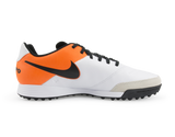 Nike Men's Tiempo Genio Leather Turf Soccer Shoes White/Black/Total Orange