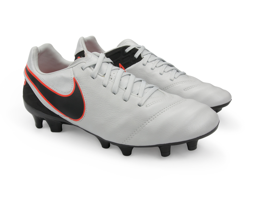 Nike Men's Tiempo Mystic V FG Pure Platinum/Black/Hyper Orange