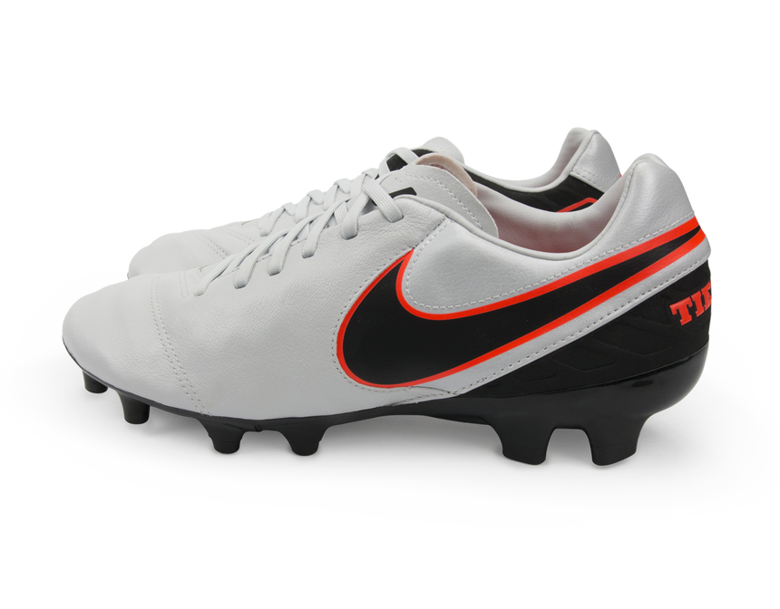 Nike Men's Tiempo Mystic V FG Pure Platinum/Black/Hyper Orange