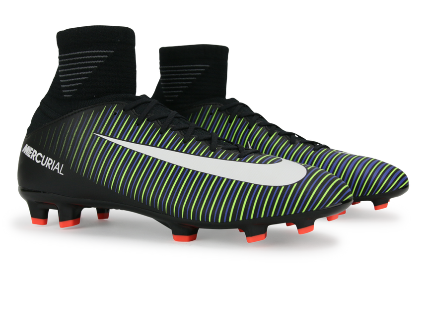 Nike Kids Mercurial Superfly V FG Black/White/Electric Green