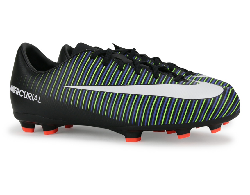 Nike Kids Mercurial Vapor VI FG Black/White/Electric Green