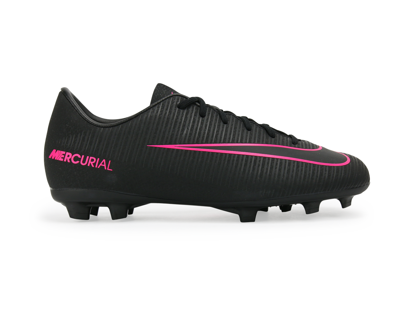 Nike Kids Mercurial Vapor XI FG Black/Black/Pink Blast â Azteca Soccer