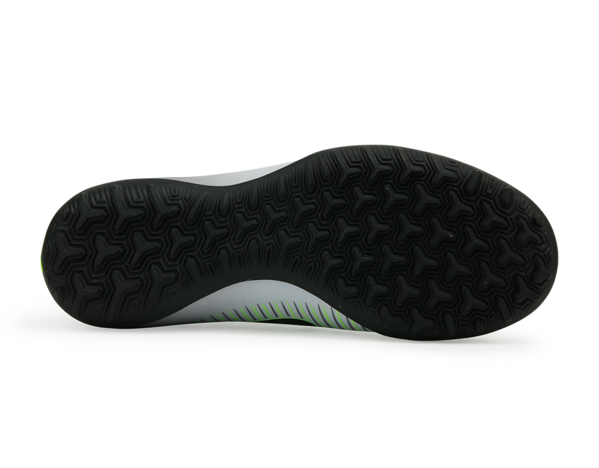 Nike Kids Mercurial Vapor XI Turf Soccer Shoes Pure Platinum/Black/Ghost Green