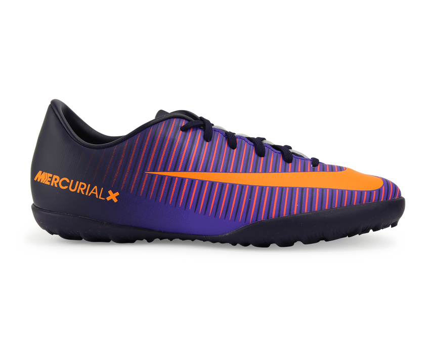 Nike Kids MercurialX Victory VI Turf Soccer Shoes Pure Dynasty/Bright Citrus/Hyper Grape