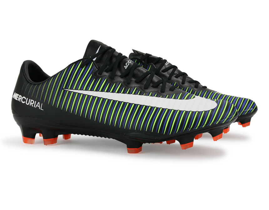 Nike Men's Mercurial Vapor XI FG Black/White/Electric Green