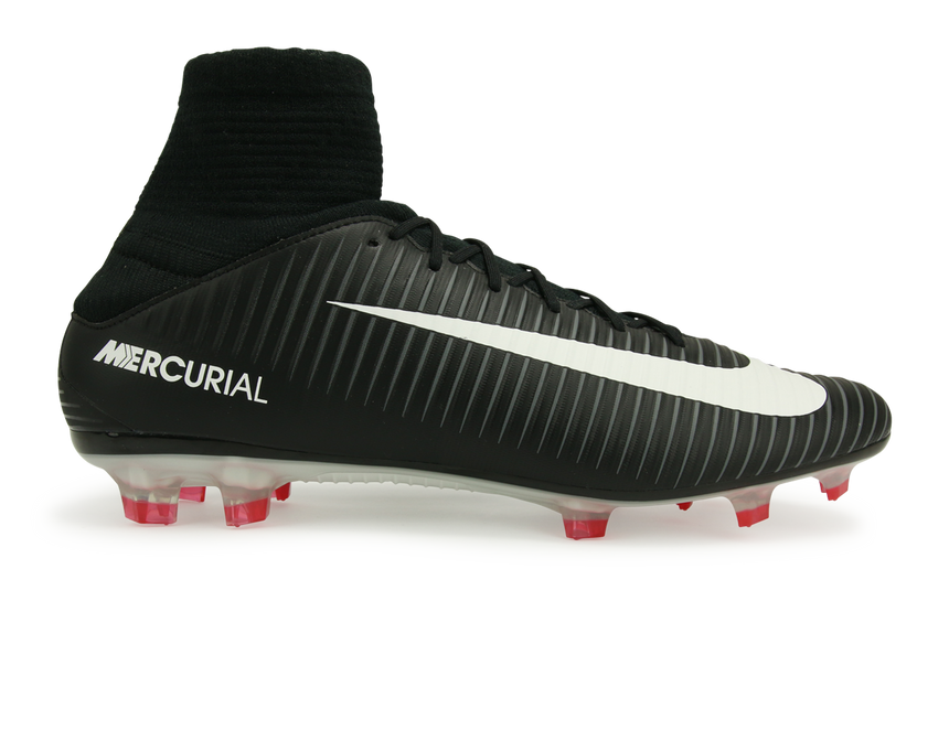 Nike Men's Mercurial Veloce III Dynamic Fit FG Black/White/Dark Grey/University Red