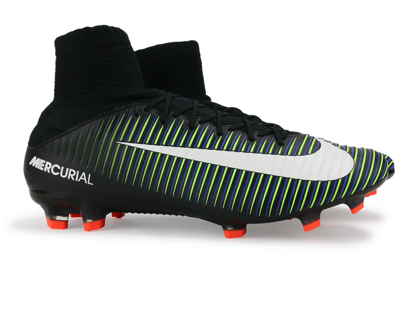 Nike Men's Mercurial Veloce III DF FG Black/White/Electric Green