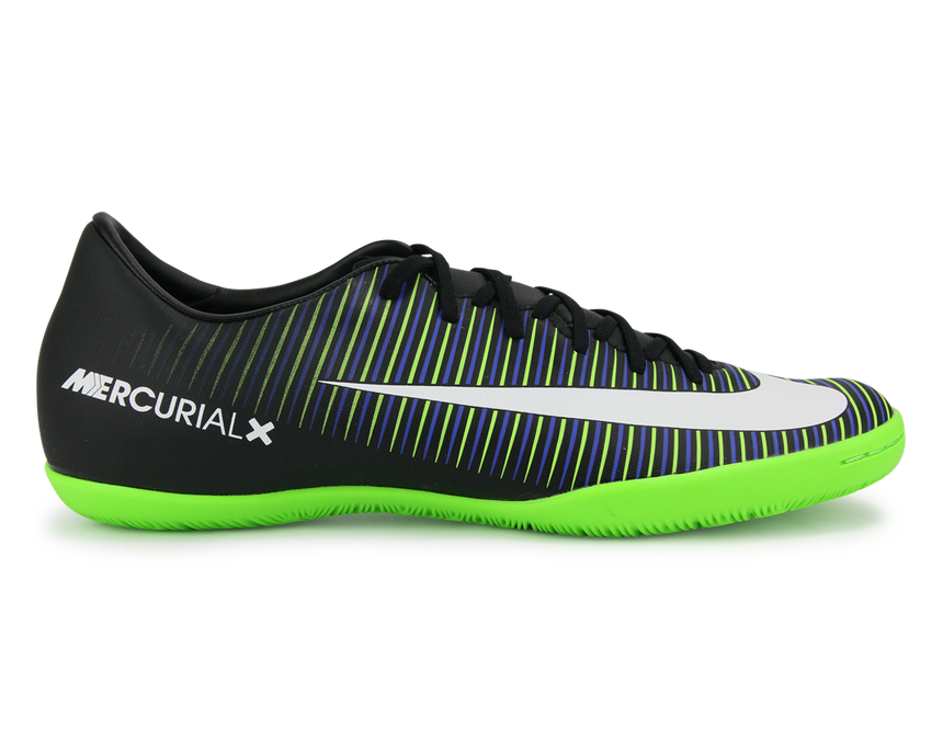 Nike Men's MercurialX Victory VI Indoor Shoes Black/White/Electric Green
